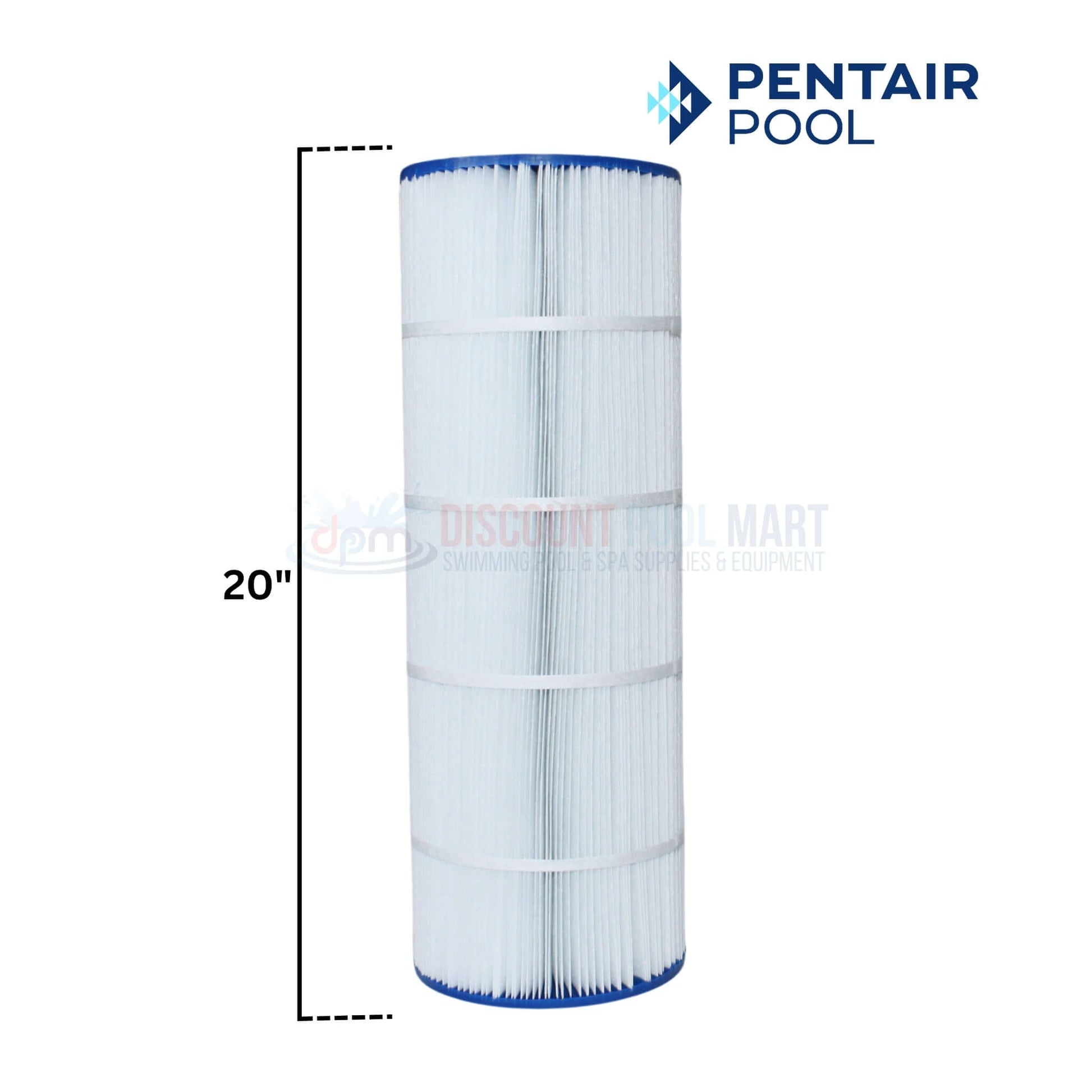 Pentair cartridge for Clean and Clear Plus 320, 20" height, from Discount Pool Mart, ideal for pool filtration.