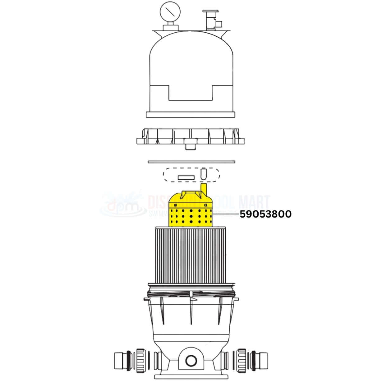 59053800 | Pentair Center Core For Clean and Clear Filters | 150 - 200