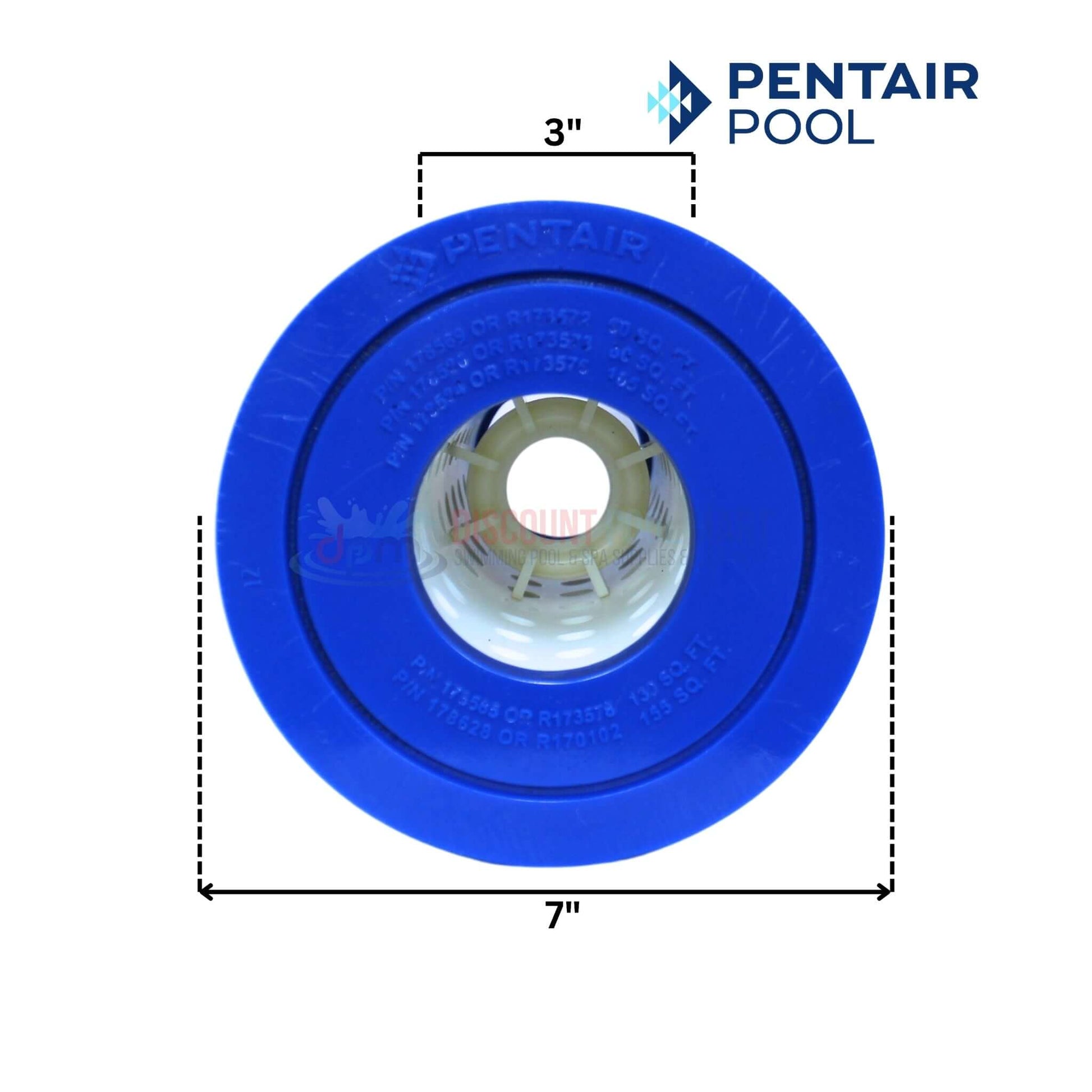 Pentair Clean & Clear Plus 420 Cartridge R173576 | 105 sq. ft | DPM Discount Pool Mart image with dimensions.