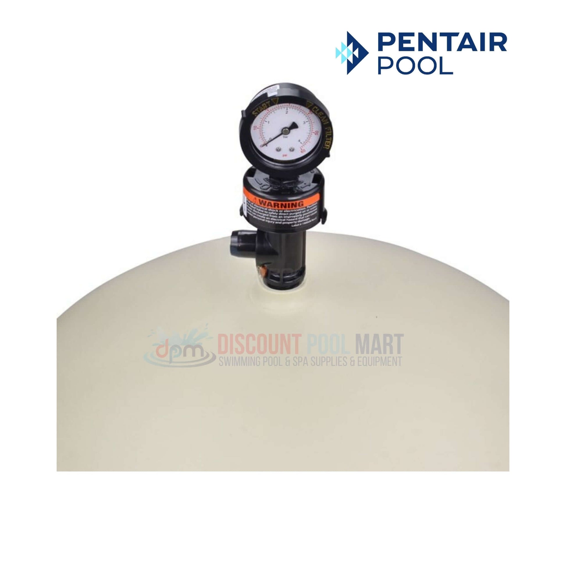 Pentair Clean & Clear Plus Cartridge Filter with pressure gauge at Discount Pool Mart DPM, ensuring effective filtration.