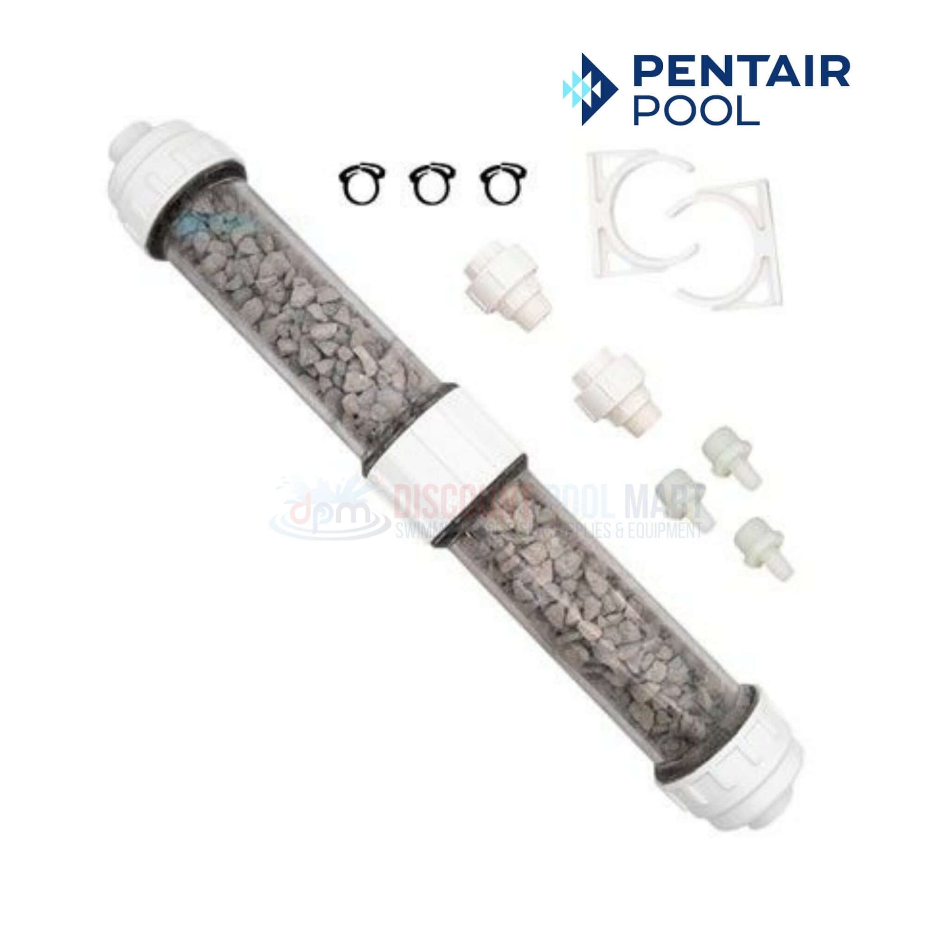 Pentair Condensate Neutralizer Cartridge Kit ETI 400 with fittings. Discount Pool Mart DPM product for pool heaters.
