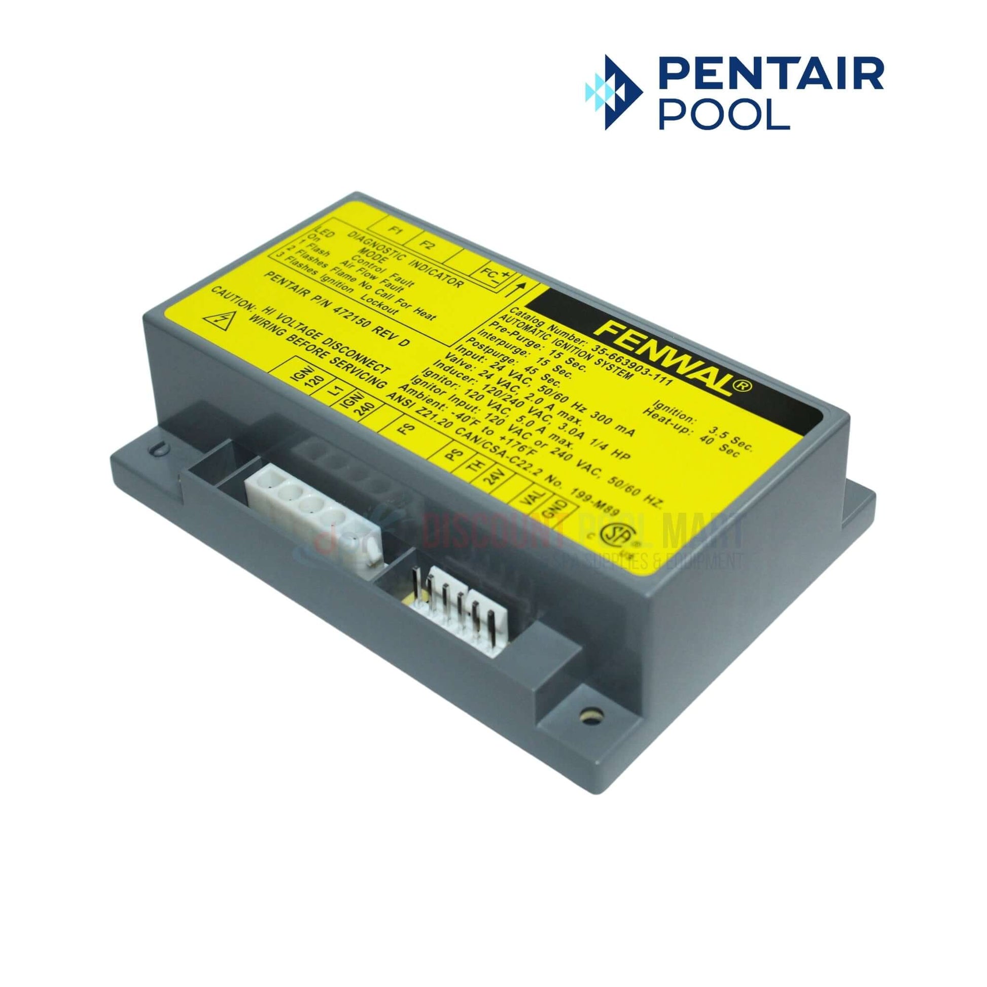 Pentair DDTC Ignition Control Module 472150 for MiniMax NT TSI - Discount Pool Mart DPM