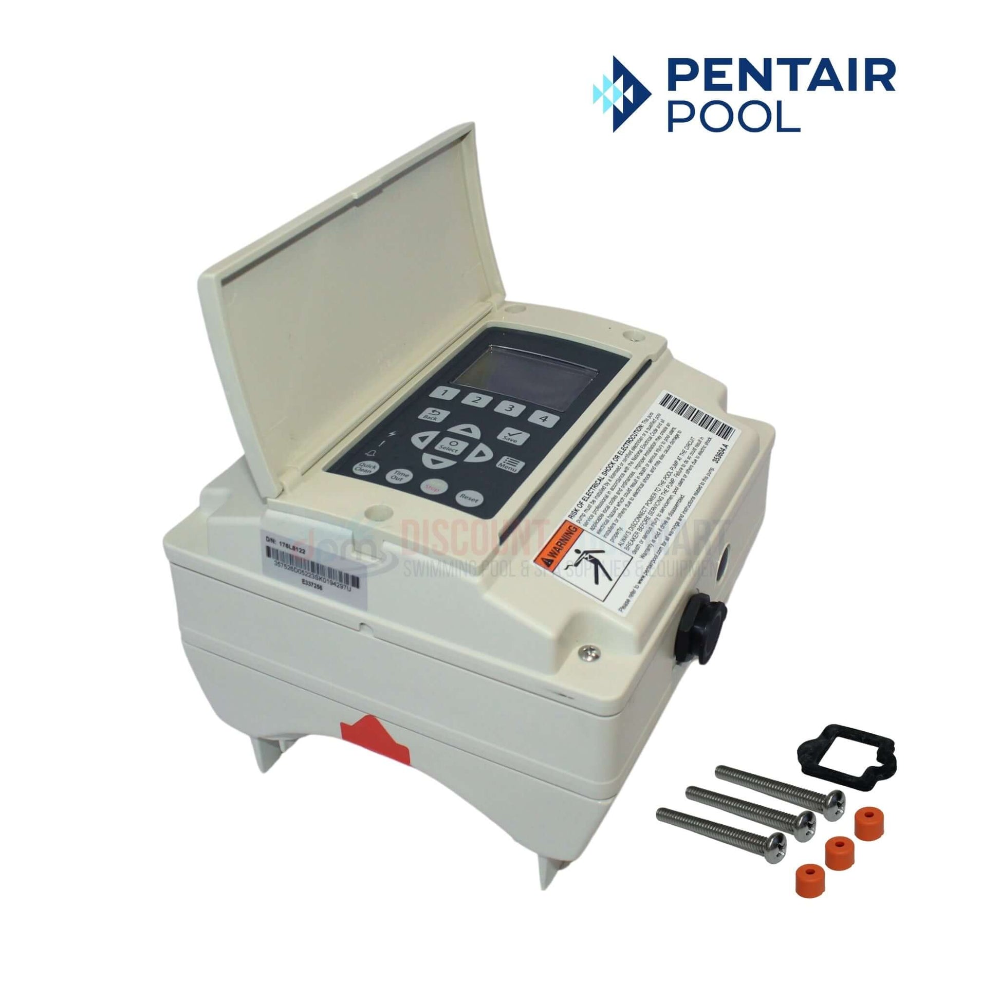 Pentair Drive Kit with Keypad for IntelliFlo Pool Pump, part 356879Z, from Discount Pool Mart DPM, includes hardware.