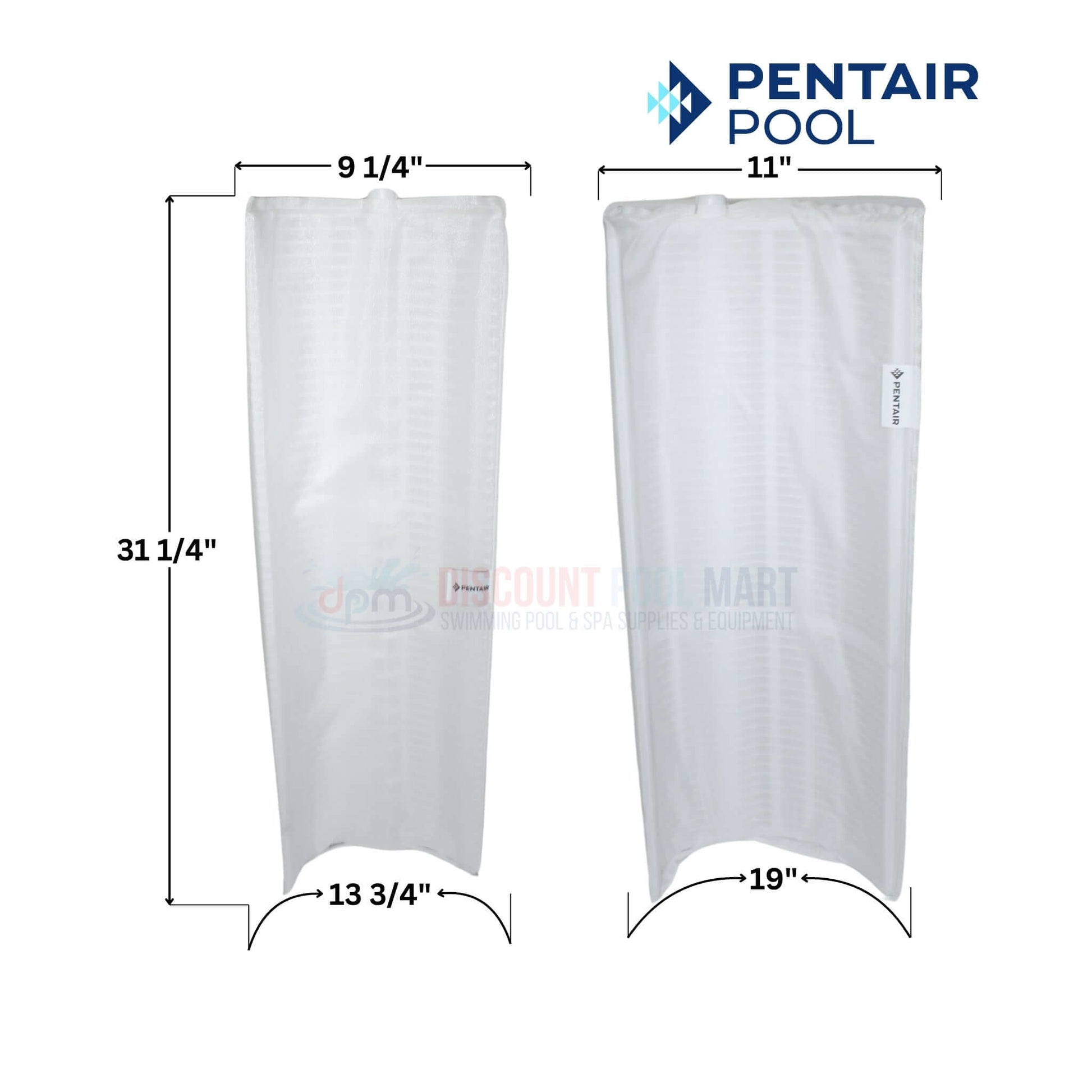 Pentair FNS Plus 180009 filtration grids set from Discount Pool Mart DPM, dimensions shown for optimal installation.