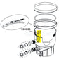Pentair FNS Plus Standpipe Outlet Assembly diagram, 190035 by Discount Pool Mart, ideal for 36 sf FNS filter system.