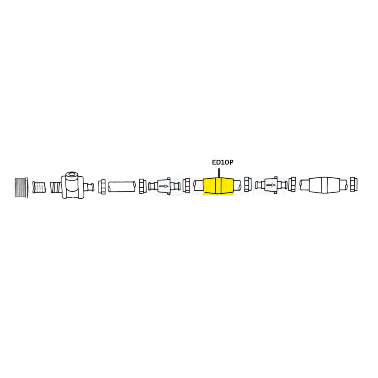 Pentair Feed Hose Float ED10P diagram for Legend and Platinum Cleaners from Discount Pool Mart DPM.