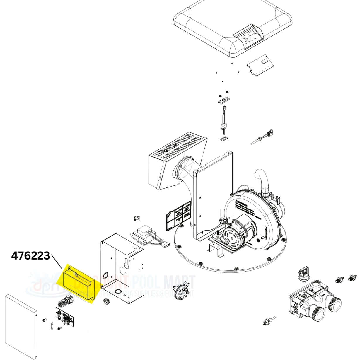 Pentair Ignition Control Module 476223 for MasterTemp & Max-E-Therm Heaters, available at Discount Pool Mart DPM.