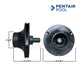 Pentair impeller assembly dimensions for WhisperFloXF and IntelliFloXF pumps, available at Discount Pool Mart (DPM).
