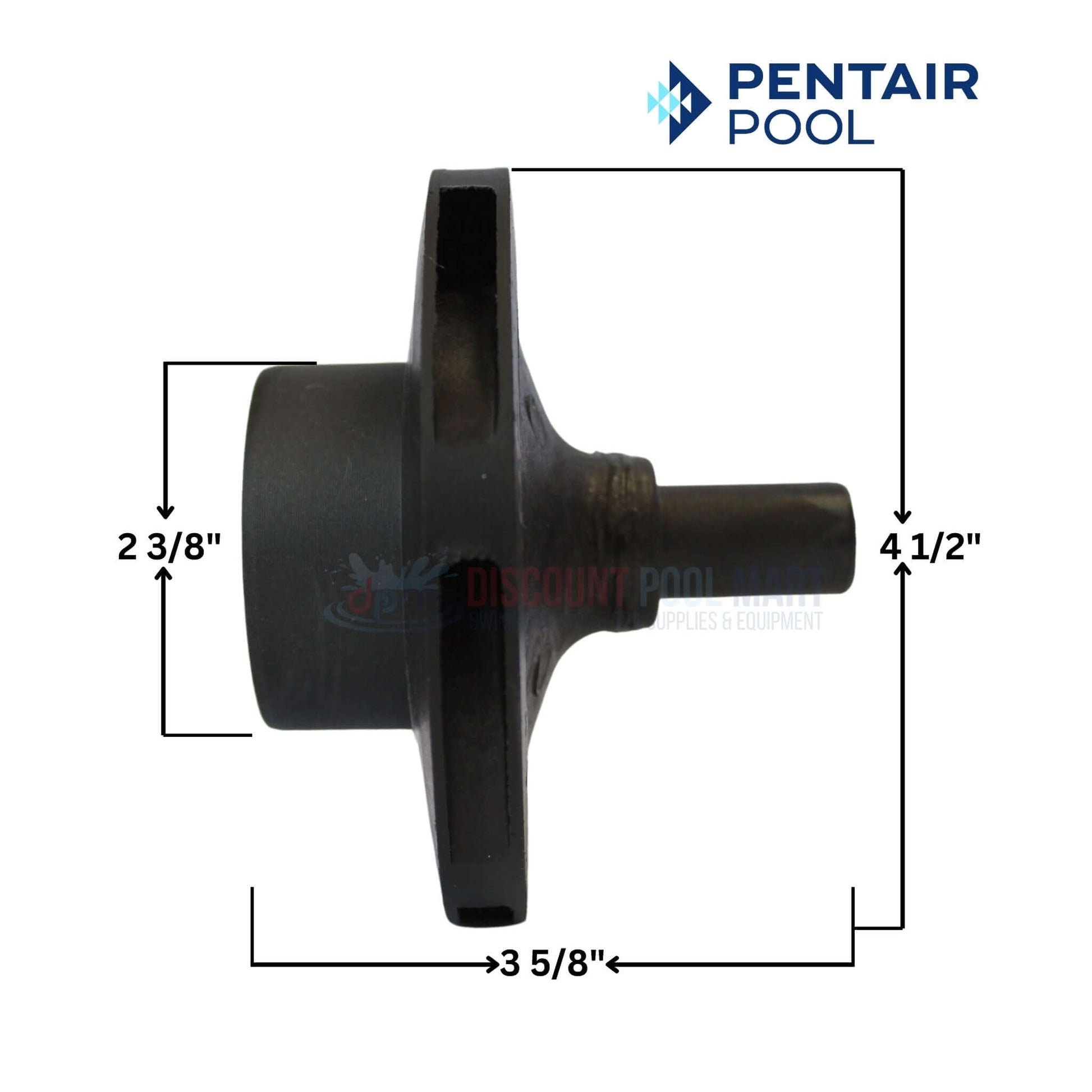 Pentair pool impeller C105-238PEBA dimensions 2HP 2.5HP DPM compatible replacement part for efficient flow.