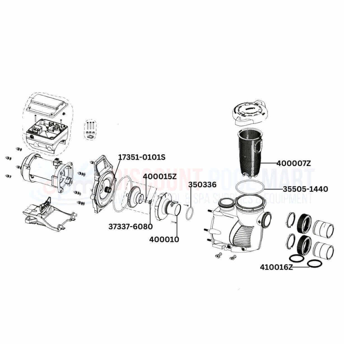 Pentair IntelliPro XF VSF Pump Replacement Parts Diagram