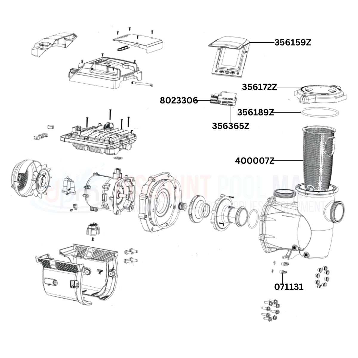 Pentair Intelliflo3 VSF Pump Replacement Parts Diagram