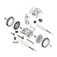 Exploded view of Pentair Left Drive Kit 360289 for Rebel and Warrior pool cleaners, available at Discount Pool Mart DPM.