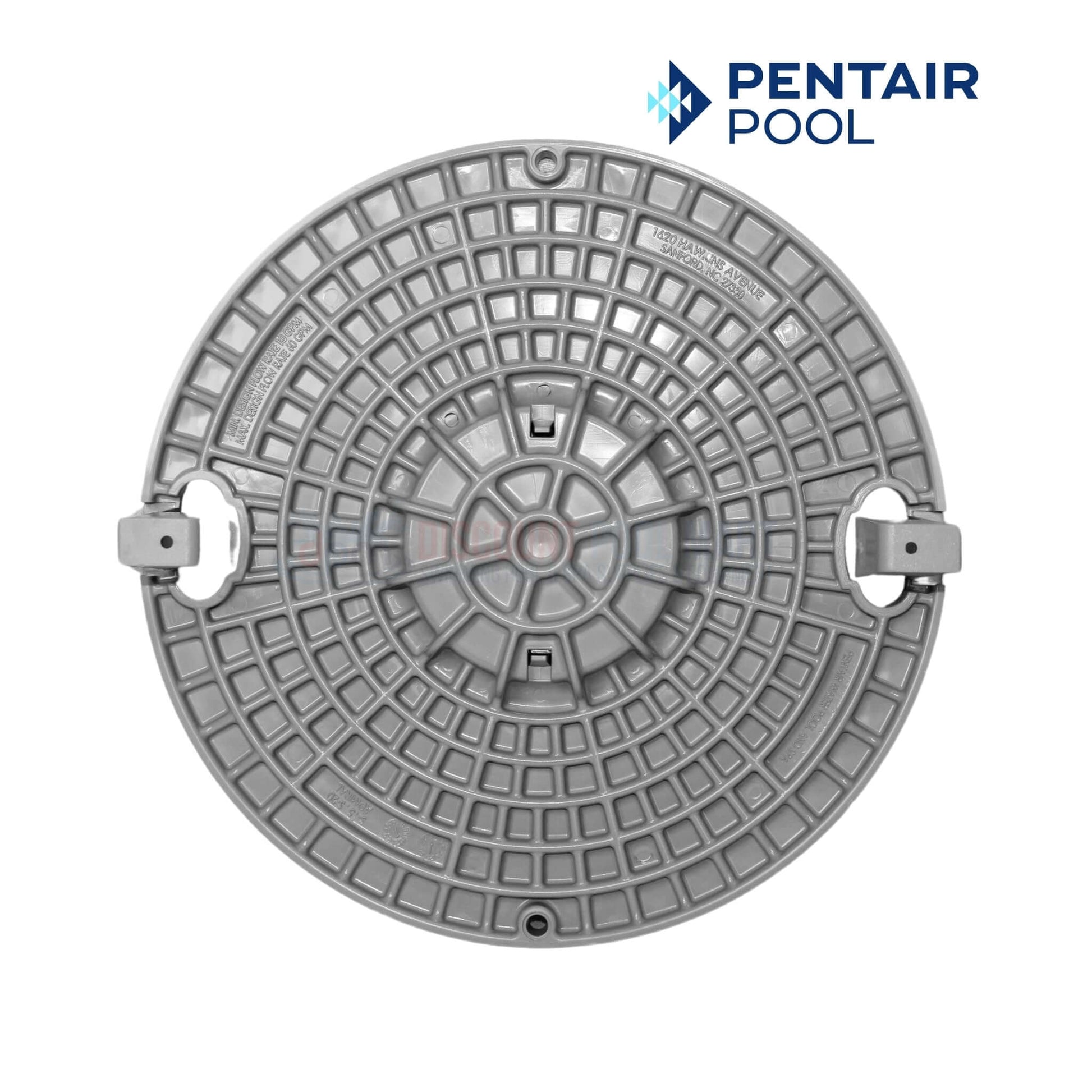 Pentair Lock Down Lid for Admiral Skimmers, gray color, part number 85007413 from Discount Pool Mart DPM.