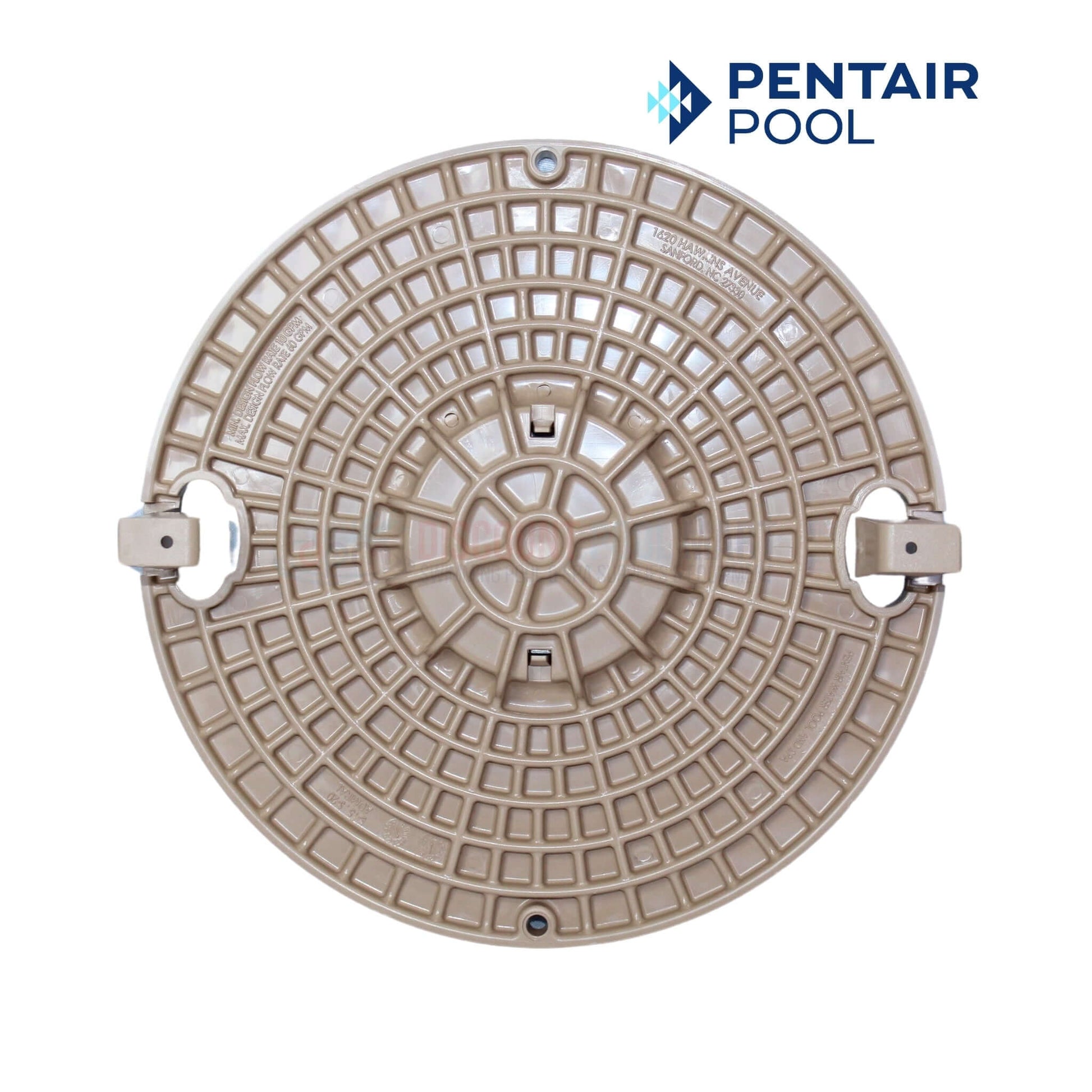 Pentair Lock Down Lid for Admiral Skimmers, tan color, model 85007430, from Discount Pool Mart (DPM).