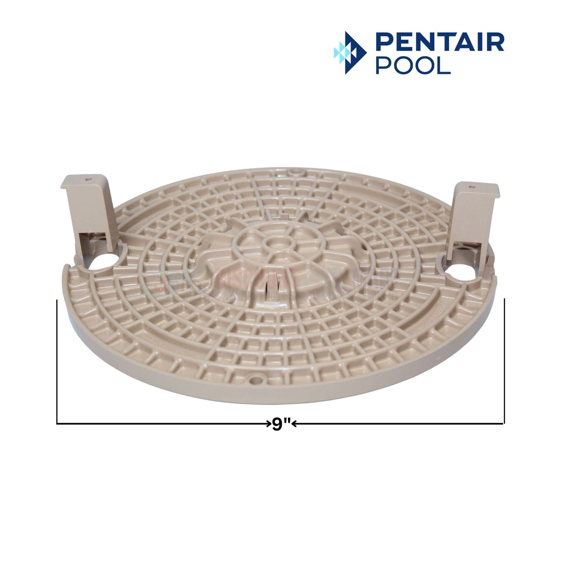 Pentair Lock Down Lid for Admiral Skimmers in tan, 9 inches, from Discount Pool Mart DPM, durable and secure cover.