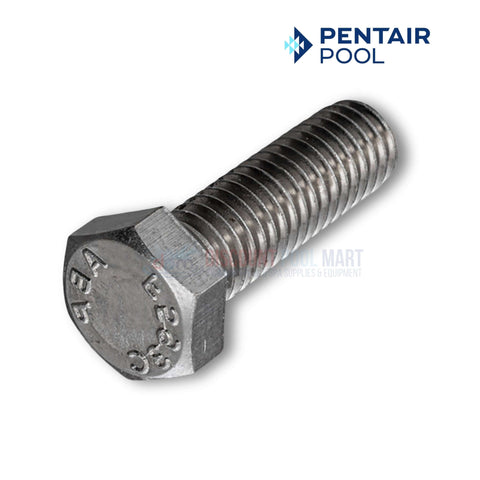 Pentair long bolt for WhisperFlo and IntelliFlo seal plate at Discount Pool Mart, durable stainless steel, 3/8-16" x 1-1/4".
