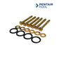 Pentair Manifold Kit components including bolts and washers for Mastertemp 125 Heater | Discount Pool Mart DPM