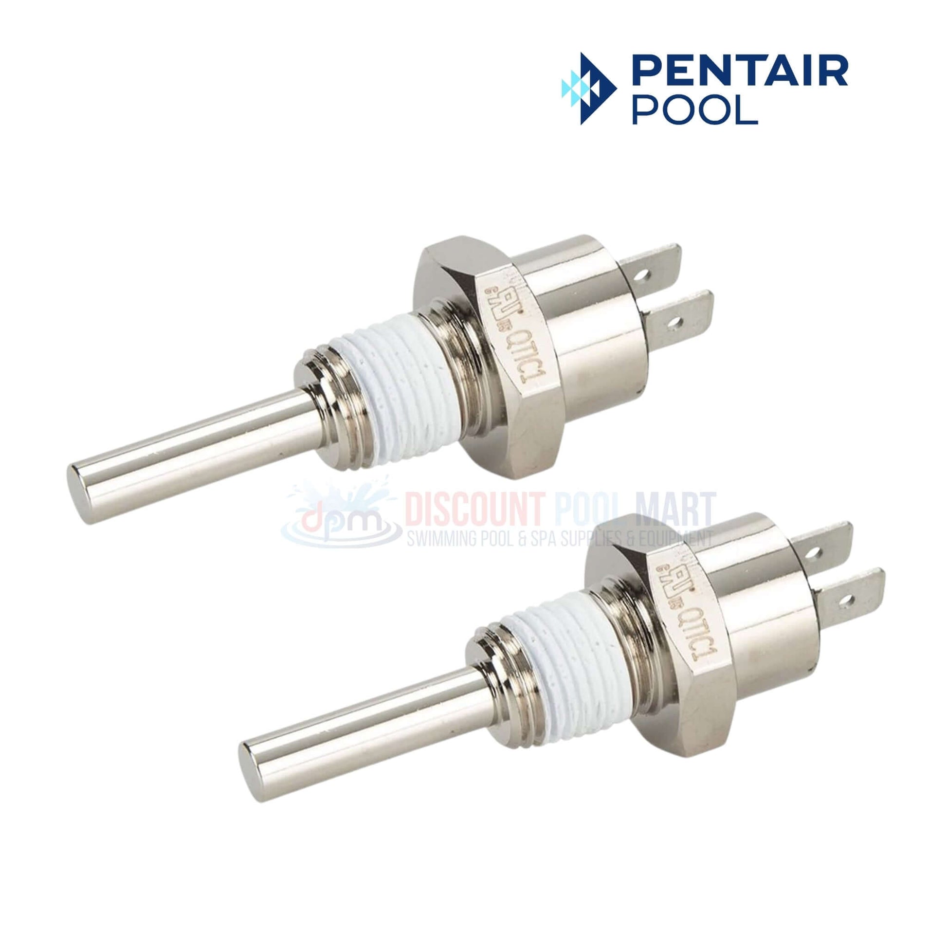 Pentair Pool parts, two high-quality temperature sensors from Discount Pool Mart for pool heater repair.