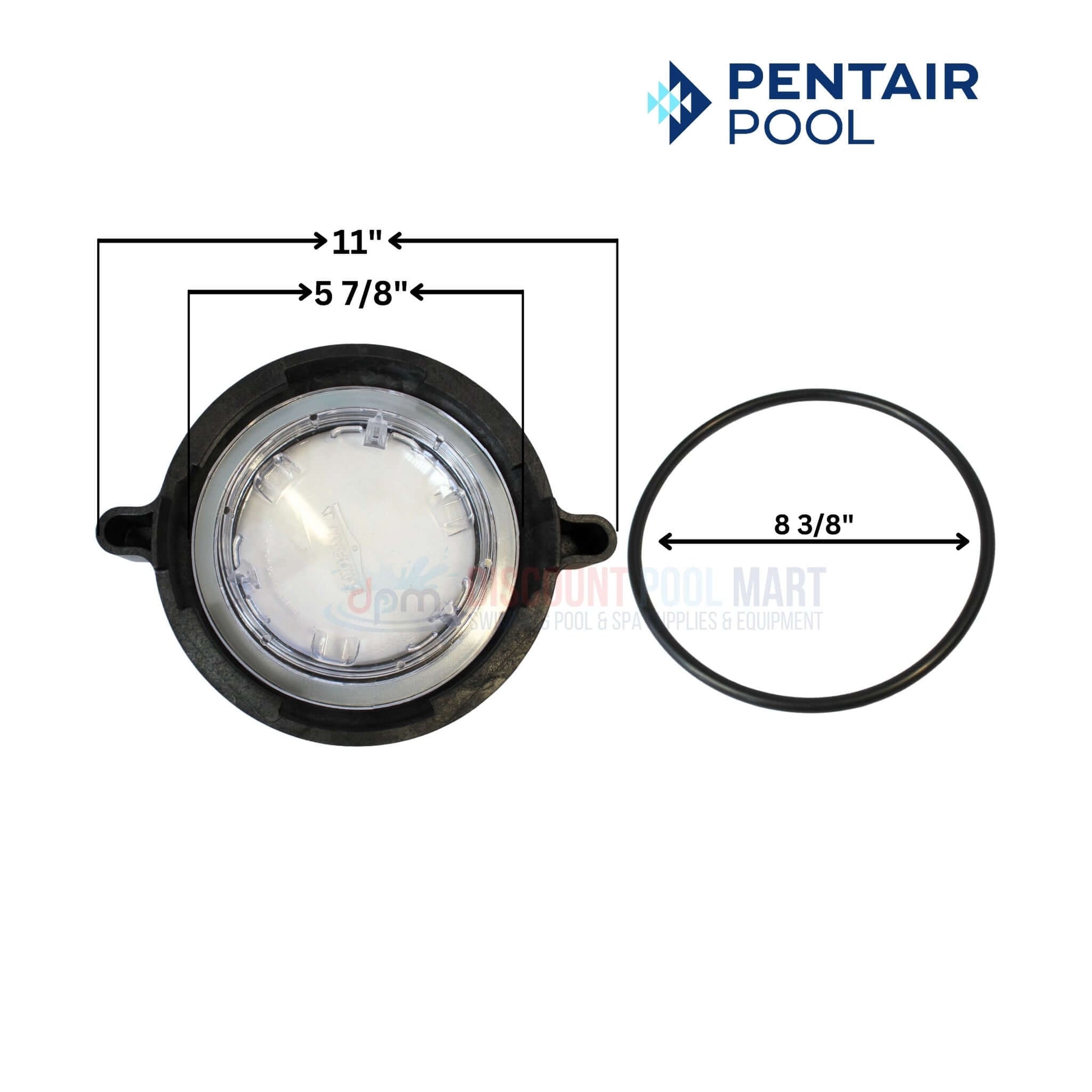 Pentair Max-E-Pro Pump Lid Assembly dimensions, 11 x 5 7/8 inches for DPM Discount Pool Mart.