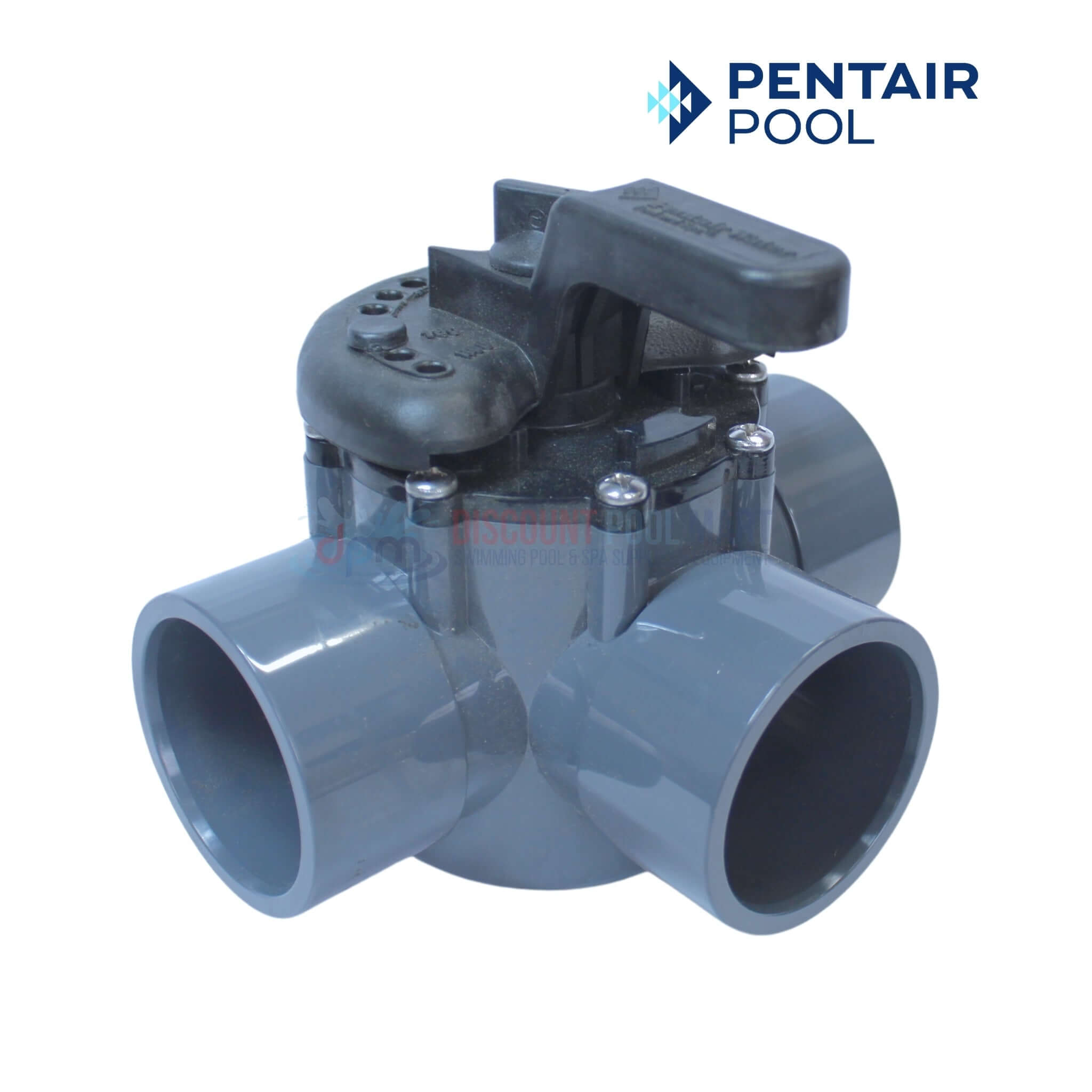 Pentair 263028 Three Port Diverter Valve With 2 PVC Pipe - Grey