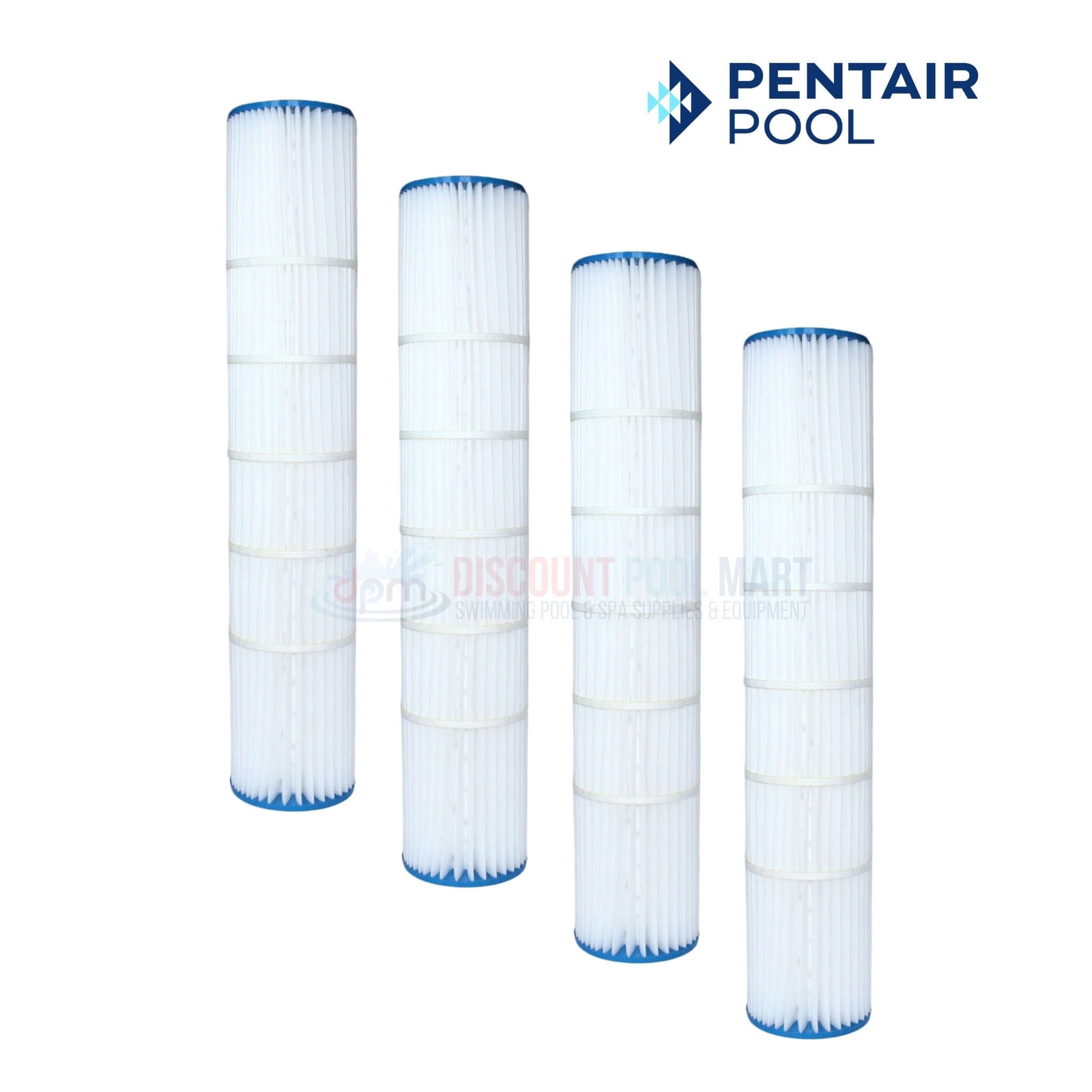Pentair Quad DE 100 Pool Filter Cartridge Replacement 4 Pack 178656 from Discount Pool Mart DPM for clean pools.