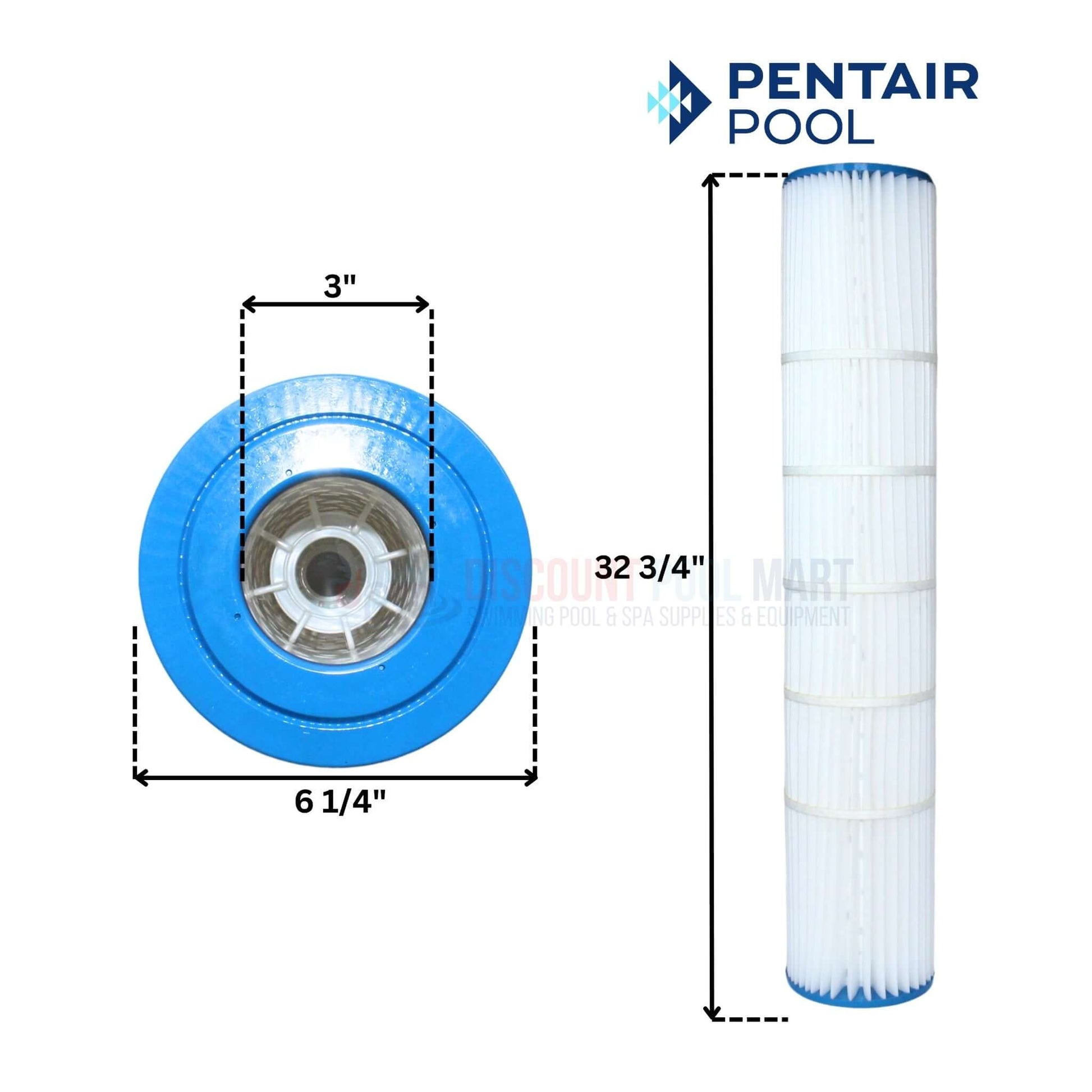 Pentair Quad DE 100 Pool Filter Cartridge Replacement dimensions and design | Discount Pool Mart DPM | 4 Pack | 178656
