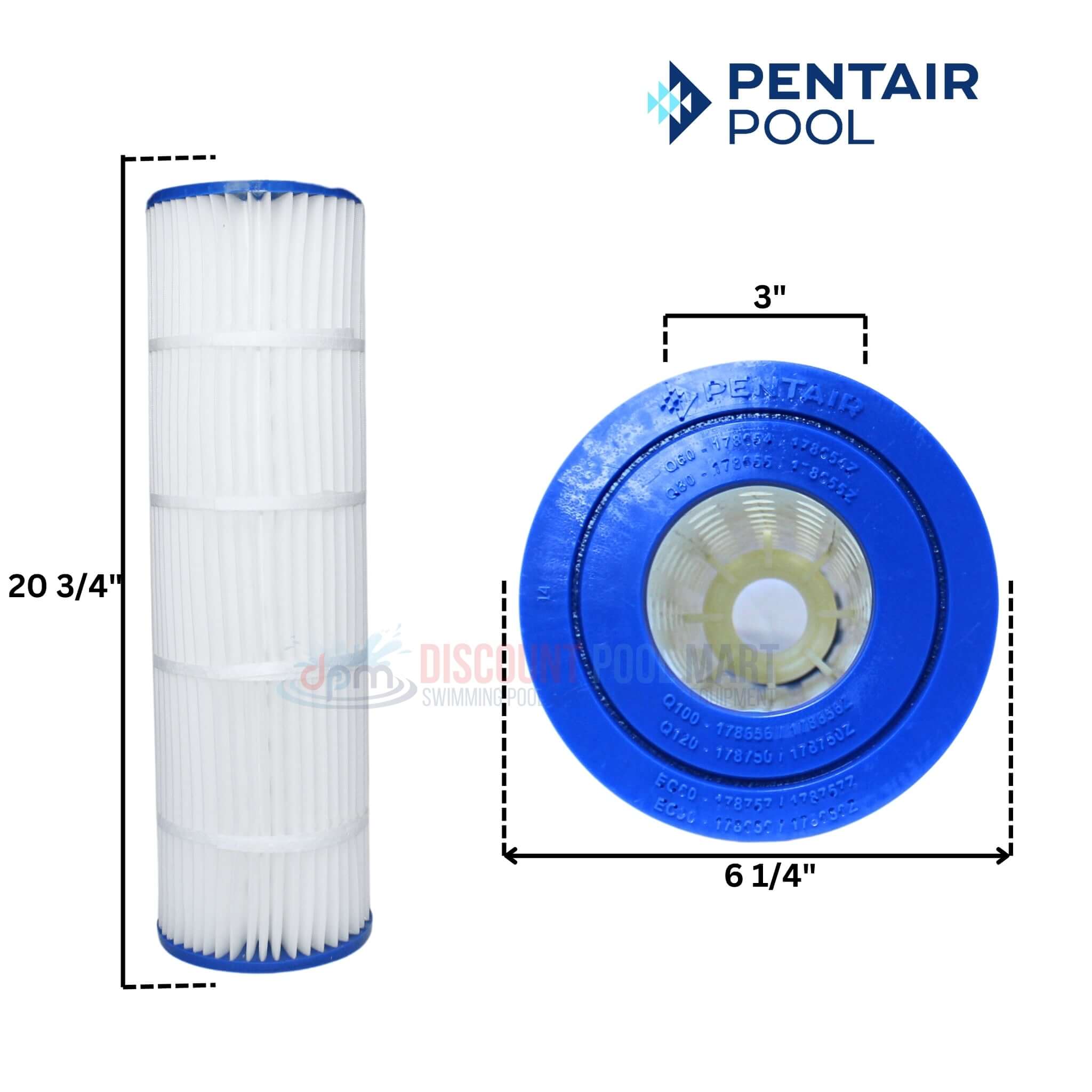 Pentair Quad DE 60 Filter Cartridge | 4 Pack | 178654