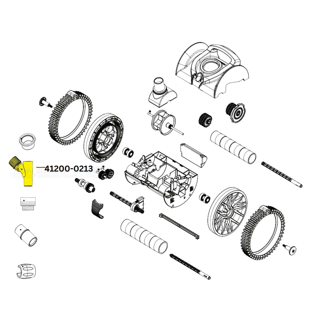 Pentair Regulator Kit 41200-0213 parts diagram for Rebel and Warrior cleaners at Discount Pool Mart DPM