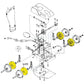 Pentair LLC1 parts diagram with detailed view of rubber tire and components for 4-Wheel Legend Cleaners from Discount Pool Mart.