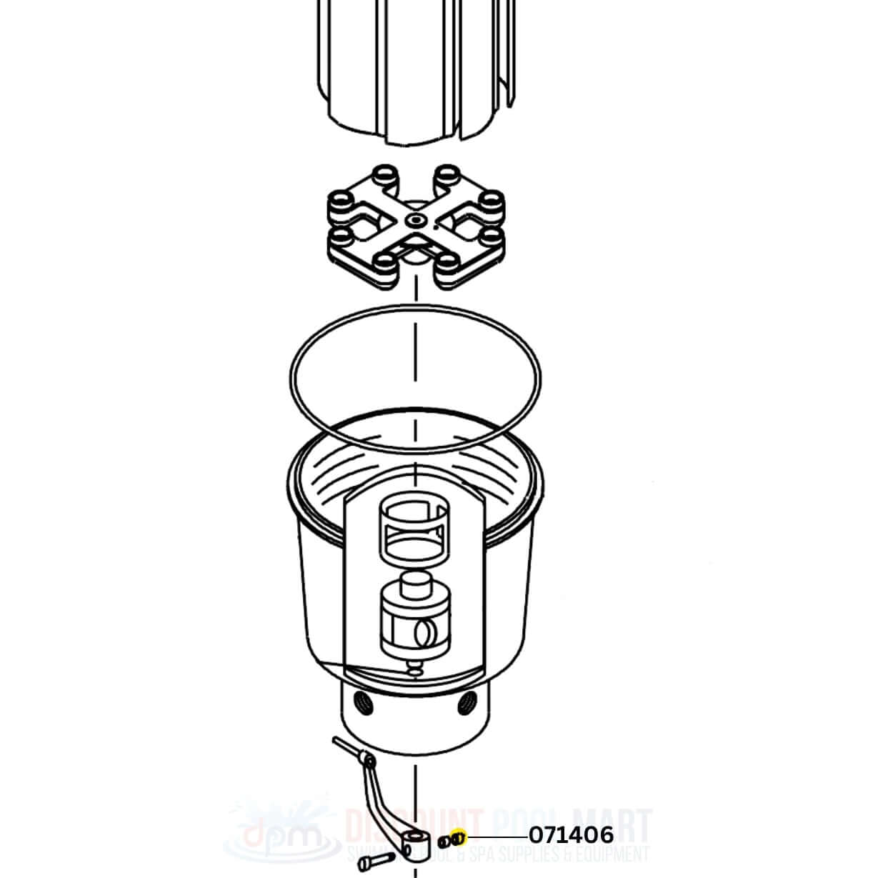 Pentair Stainless Steel Hex Nut 071406 parts diagram for pool filters and pumps at Discount Pool Mart DPM.
