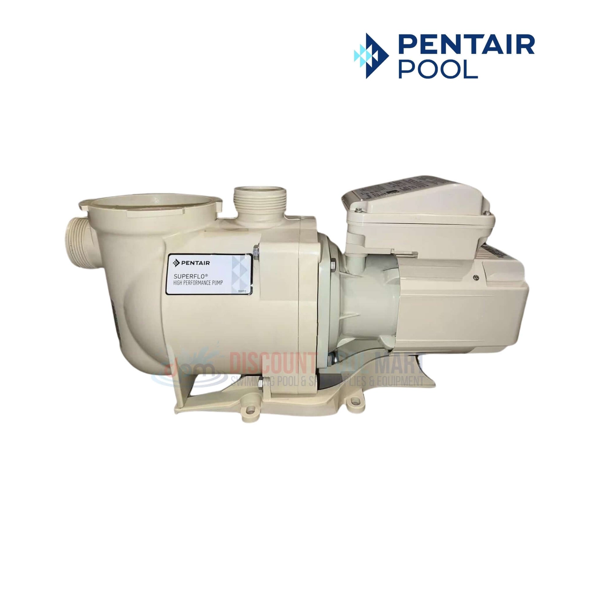 Pentair SuperFlo Pool Pump 1HP energy-efficient pump at Discount Pool Mart DPM with quiet operation and easy maintenance.