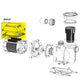 Pentair SuperFlo VS Pump 353127 motor drive & cover kit assembly diagram from Discount Pool Mart DPM.