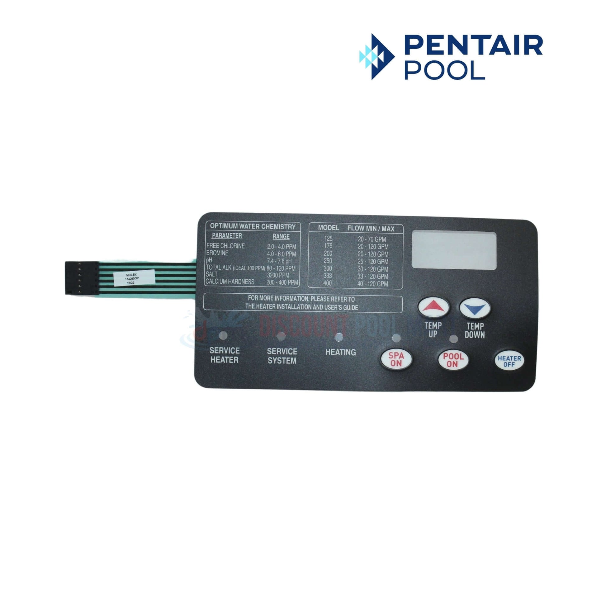 Pentair Switch Membrane 42002-0029Z for Max-E-Therm heaters, available at Discount Pool Mart DPM.