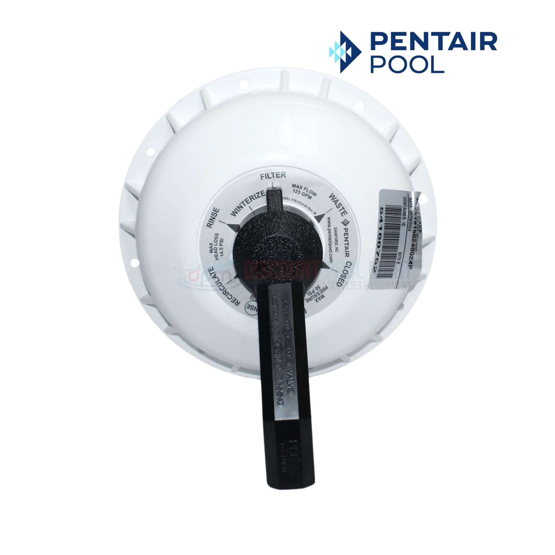 Pentair Top Assembly 272422 for 2" HiFlow Multiport Valves at Discount Pool Mart DPM, ensuring smooth pool filtration.