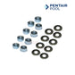 Pentair Pool hardware kit including nuts and washers for repair, from Discount Pool Mart (DPM) for efficient maintenance.