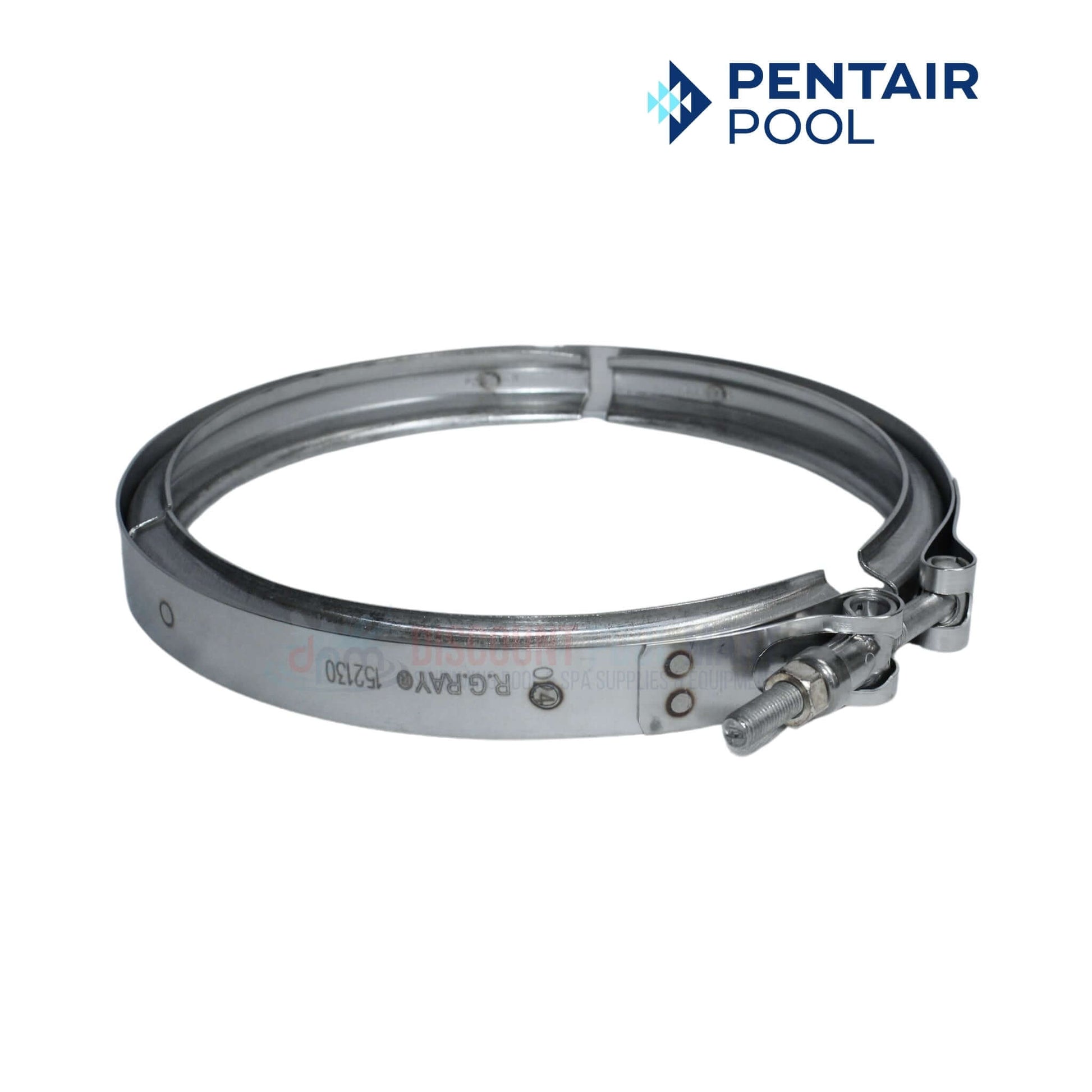 Pentair Valve Band Clamp 152130 for Tagelus Filters sold by Discount Pool Mart DPM. Durable 8.35-inch replacement part.