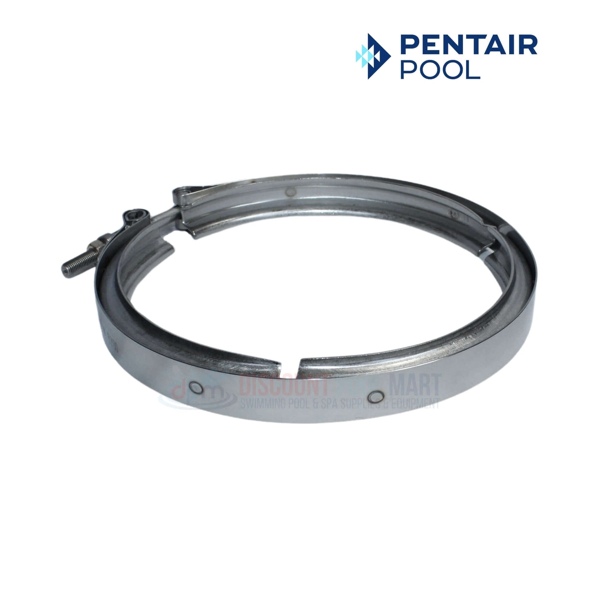 Pentair Valve Band Clamp 152130 for Tagelus Filters at Discount Pool Mart DPM, durable 8.35-inch clamp for leak-free seal.
