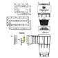 Pentair Weir Assembly 516252Z for Bermuda Skimmers diagram with components, available at Discount Pool Mart DPM.