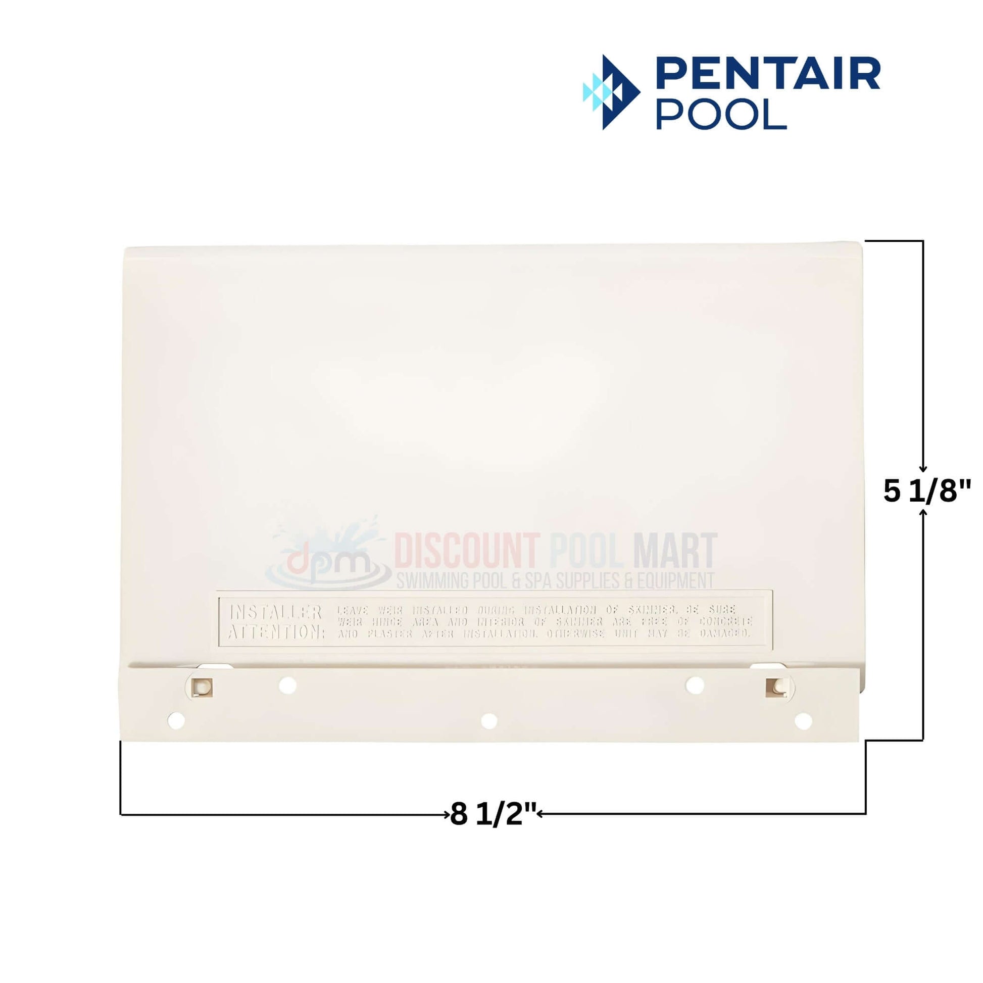 Pentair Weir Gate 08650-0022 for U-3 Skimmers | White | Discount Pool Mart DPM | 8.5 in x 5.125 in