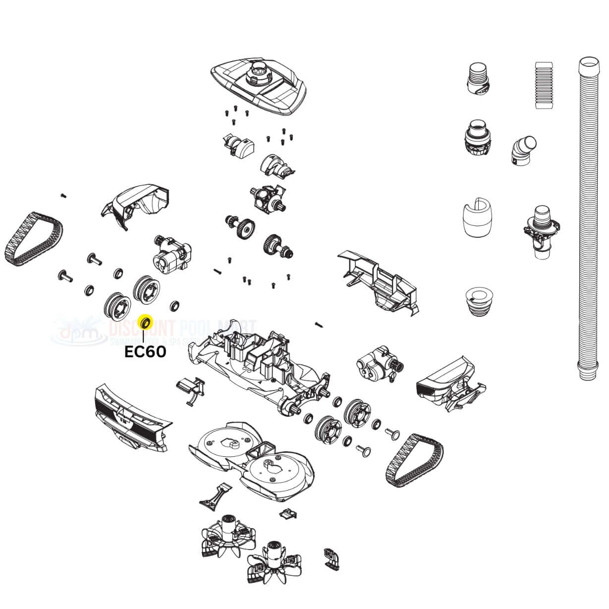 Pentair EC60 Wheel Ball Bearing parts diagram for automatic pool cleaners | Discount Pool Mart DPM | 2 Pack