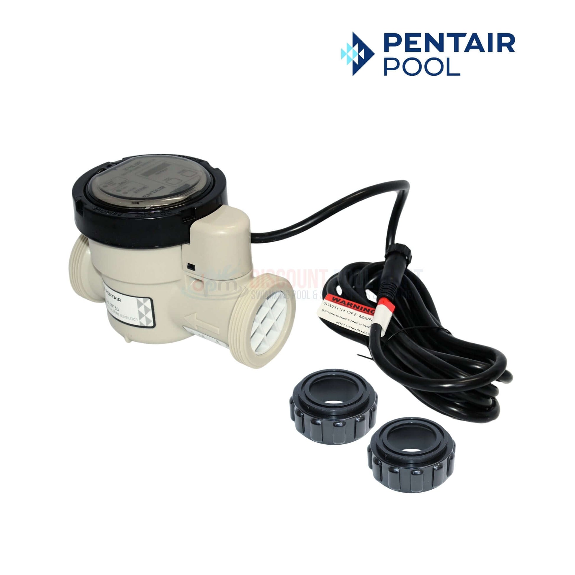 Pentair iChlor 30 Salt System with power pack and unions for pools up to 30,000 gallons at Discount Pool Mart DPM.