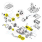Polaris Quattro Factory Tune-Up Kit R0995100 parts diagram from Discount Pool Mart DPM, including gears and wheel bearings.