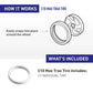 Polaris C10 Max Trax Tire installation guide showing how it snaps into wheel and includes one tire, from Discount Pool Mart DPM.