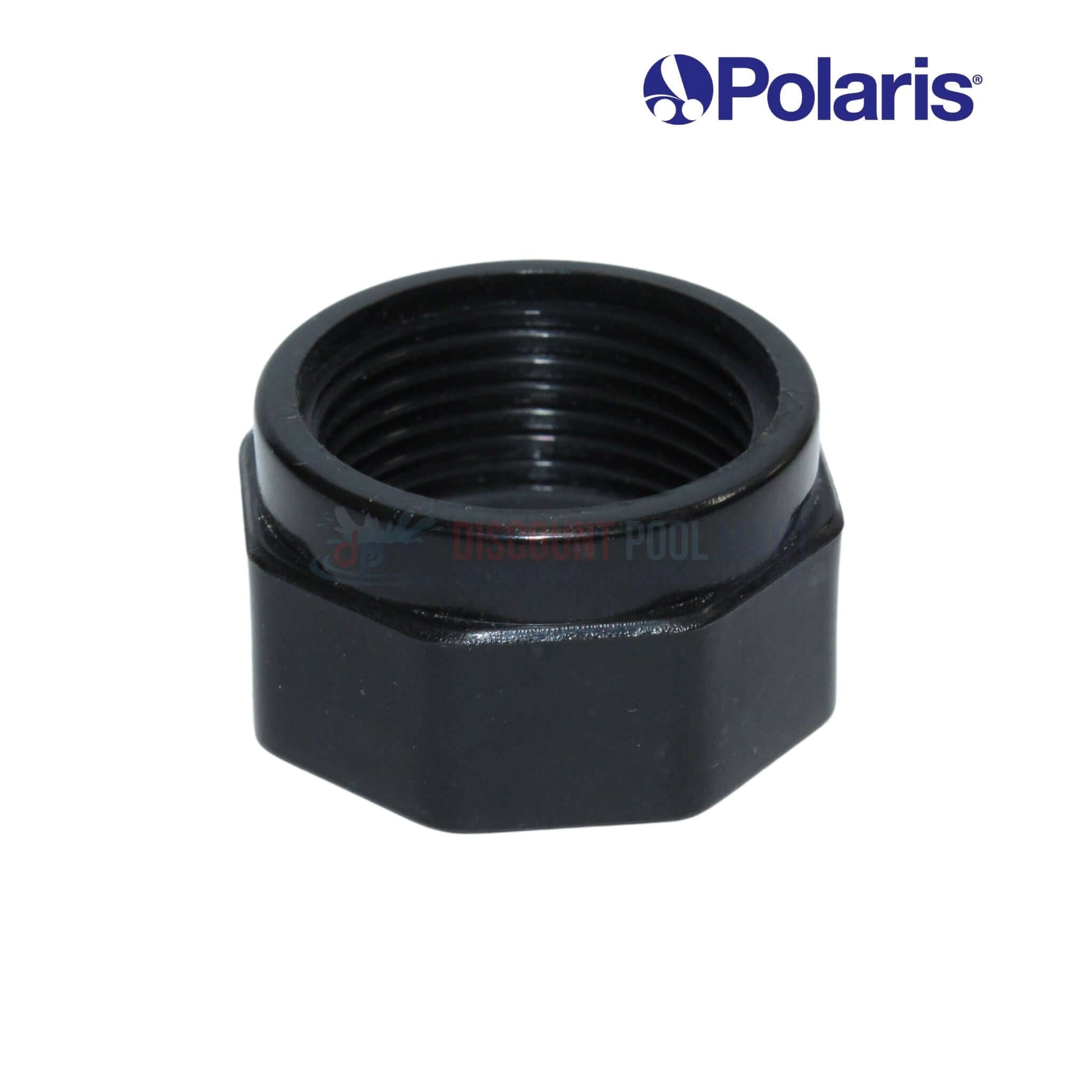 Polaris Feed Hose Nut D16 in black for pool cleaners, available at Discount Pool Mart DPM.