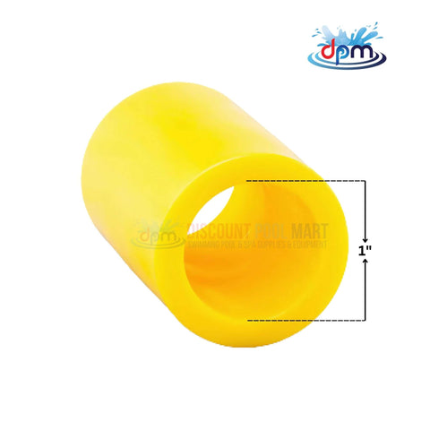 Poly Socket Fusion Coupling 1" IPS by Discount Pool Mart DPM, durable and reliable for gas pipe connections.