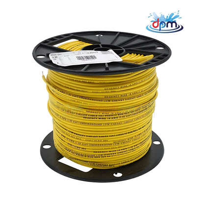 Poly-coated tracer wire 18G on a spool from Discount Pool Mart DPM, ideal for detecting underground pipes.