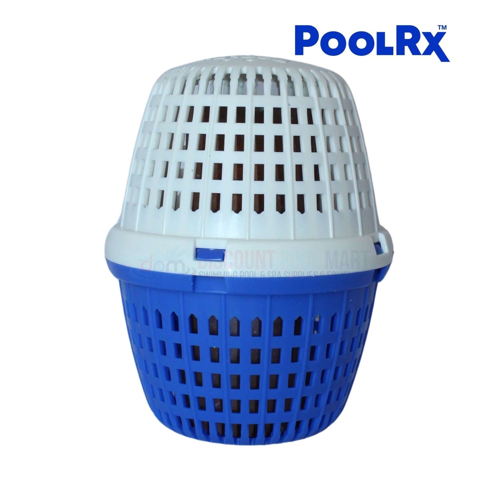 PoolRX Blue & White Mineral Clarifier designed for pools 7.5k-20k gallons available at Discount Pool Mart DPM.