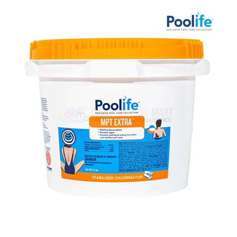 Poolife MPT Extra Chlorinating Tablets 42122 21 lbs, powerful sanitizer from Discount Pool Mart (DPM), for clear pool water.
