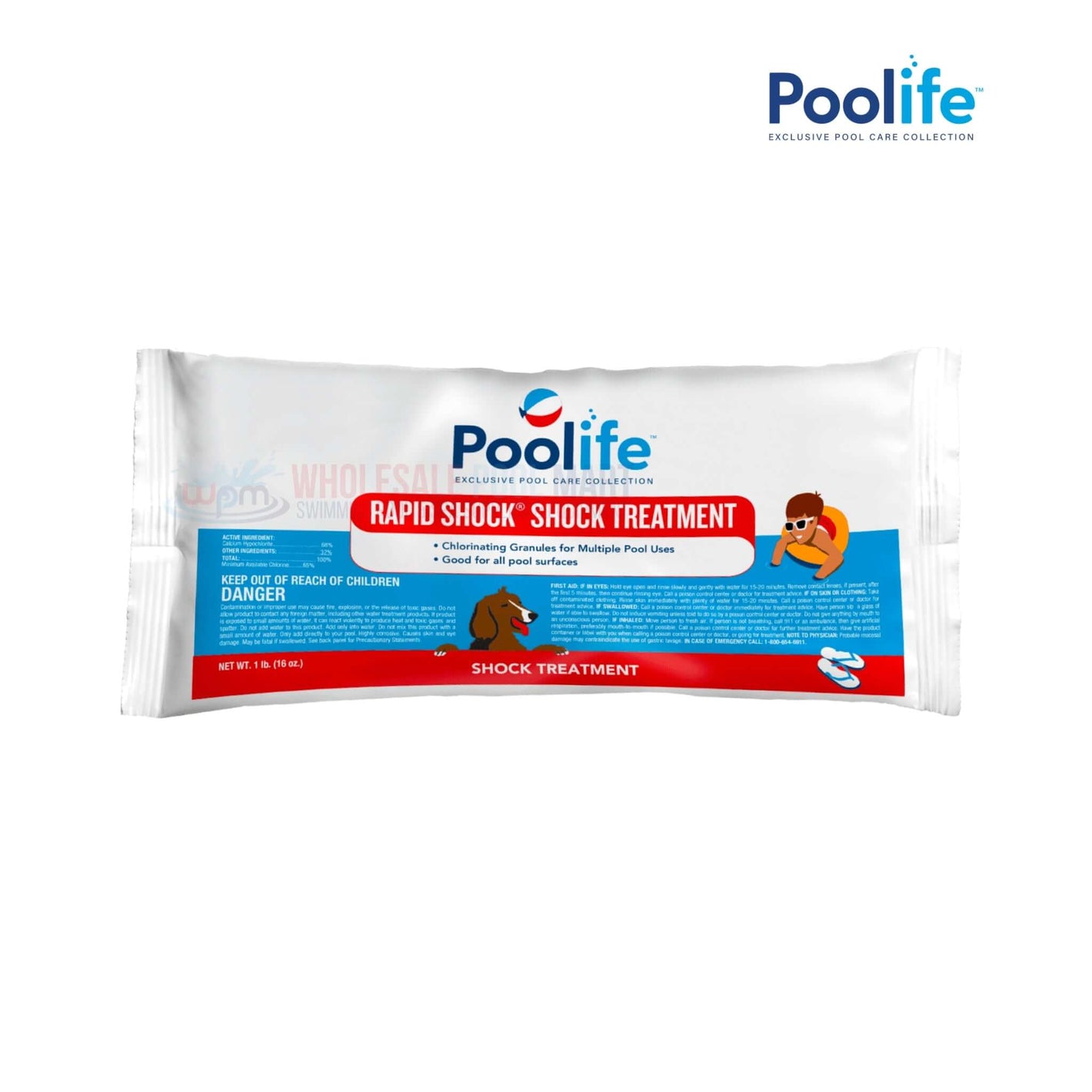 Poolife Rapid Shock Pool Shock Treatment 1 lb with 68% Calcium Hypochlorite | Discount Pool Mart DPM