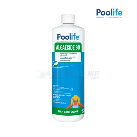 Poolife Algaecide 90 62088, 1 qt bottle for pool maintenance, kills algae, from Discount Pool Mart DPM.